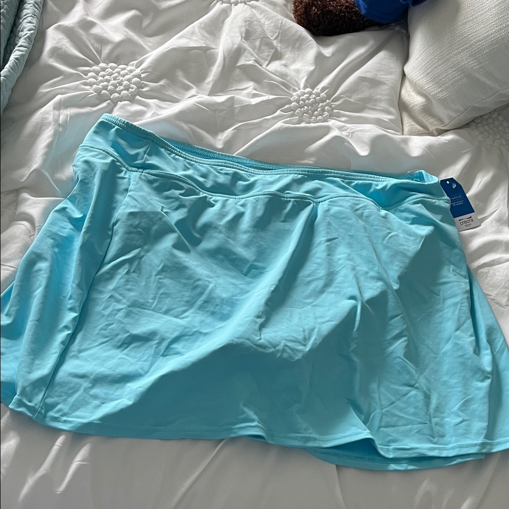 Lands End Blue swim Skort NWT